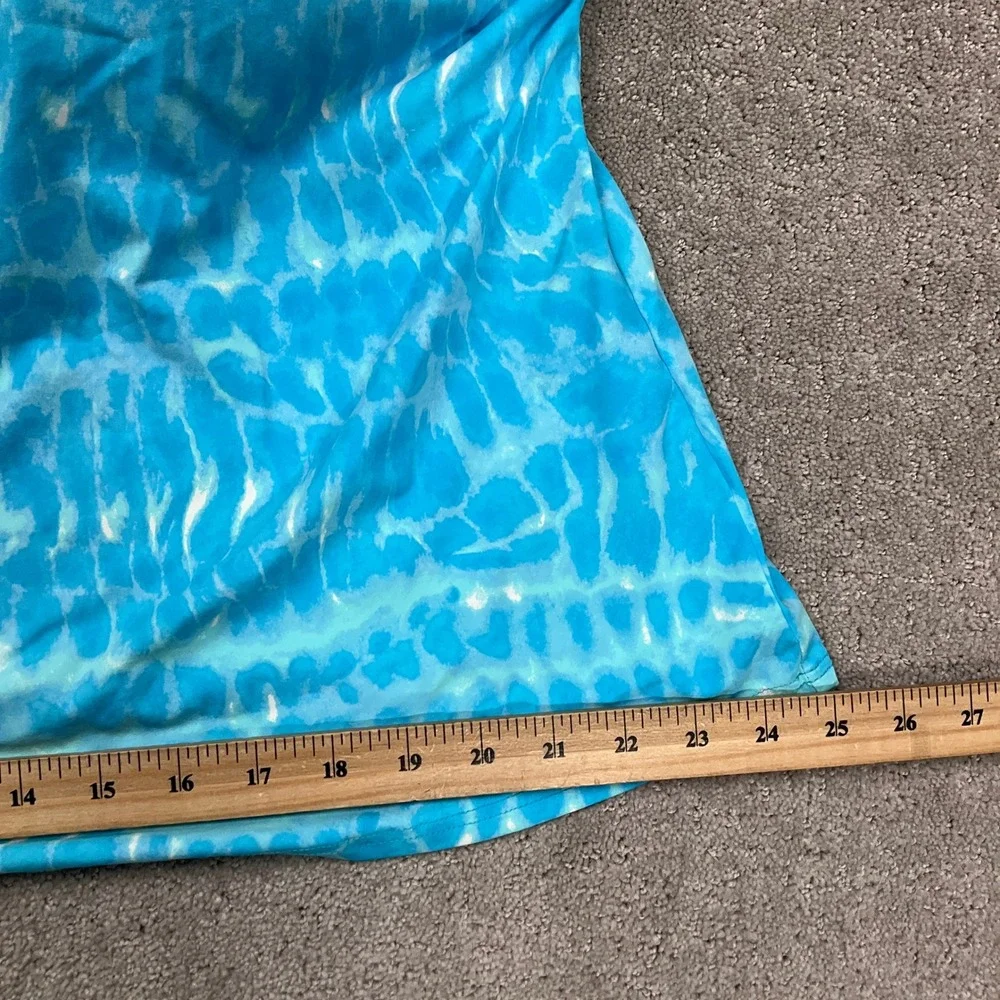 Lands' End Tankini Top Womens 20W DD Blue Tie Dye‎ Tank 513894 Athletic Modest